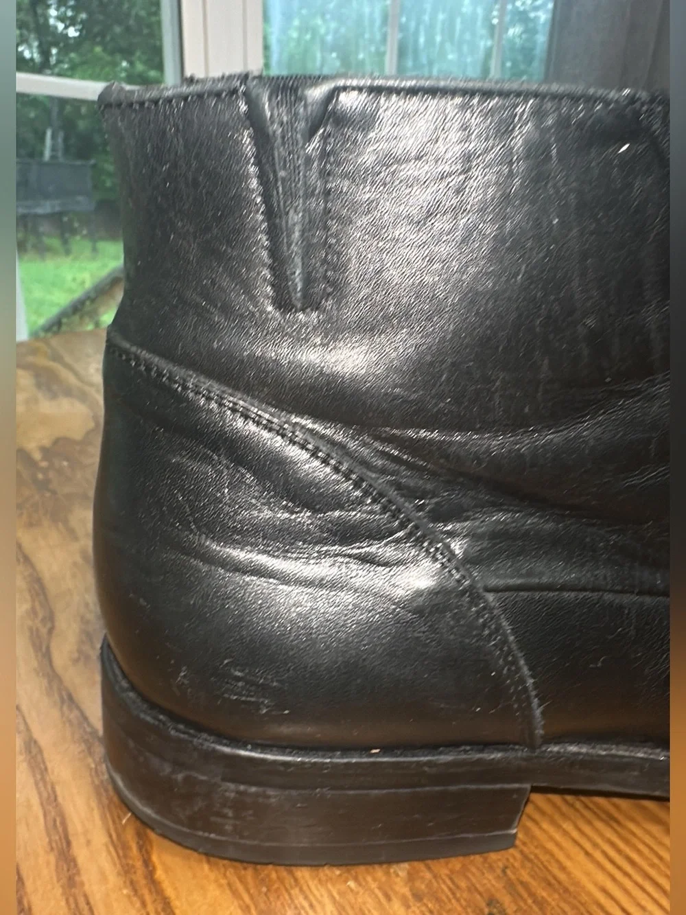 Bacco Bucci black  Calf Cap Toe Derby Dress Boots Made in Italy (shoe24)